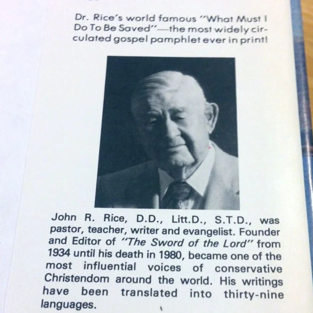 Vintage, Rare Rice Reference Bible, Christian Religion Classic